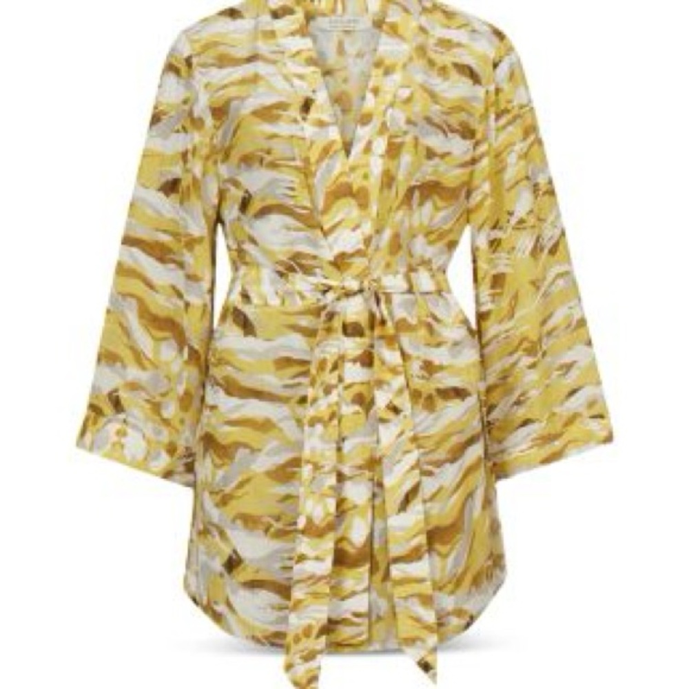 All Saints Yellow and White Patterned Women's Robe